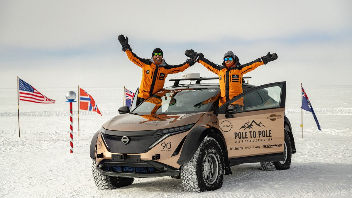 Elektrický Nissan Ariya dokončil cestu ze severního na jižní pól, trvala 10 měsíců